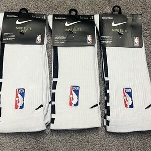 3 Nike Elite Drifit NBA Crew Socks Mens Large 8-12